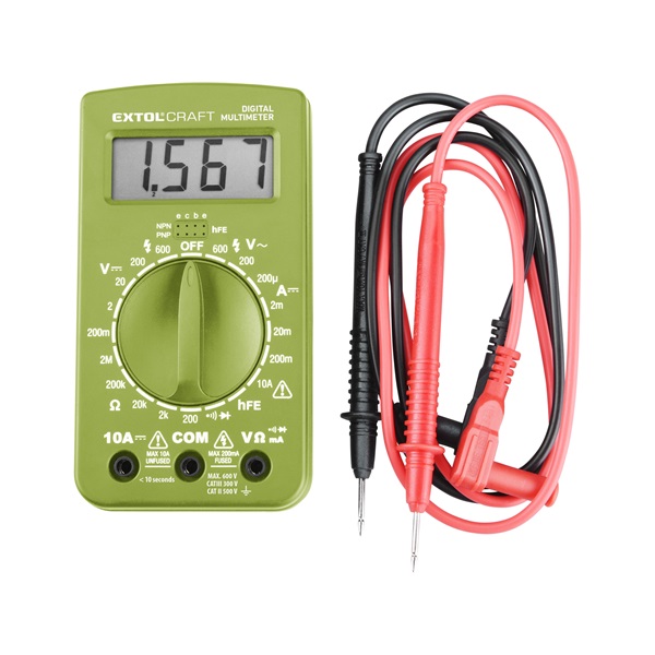 DIGITÁLIS MULTIMÉTER AMPER/VOLT/OHM MÉRŐ 9V ELEM